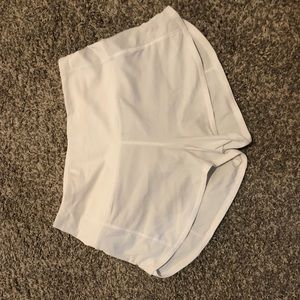 high rise white speed up shorts from lulu
